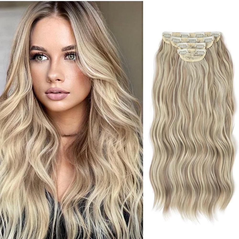 20 inch 4 pieces 11 clips thick hairpieces hair extension.